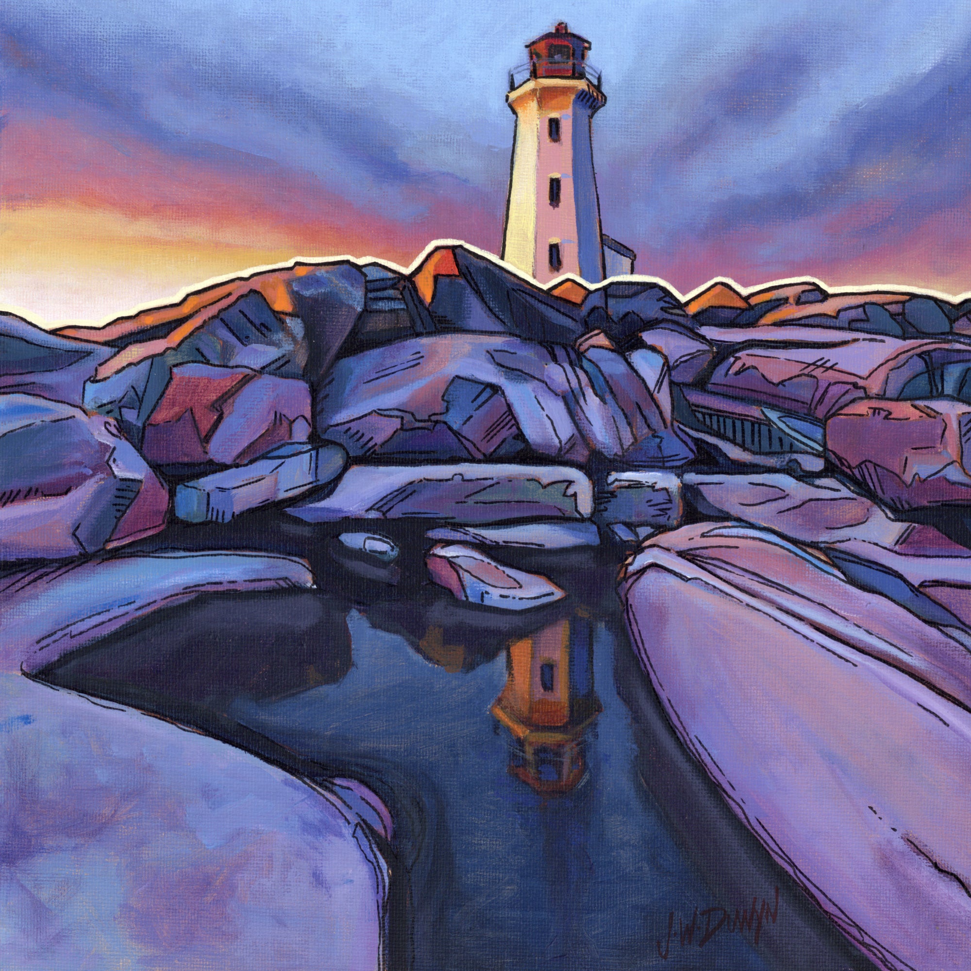 Lighthouse at Sunset-2