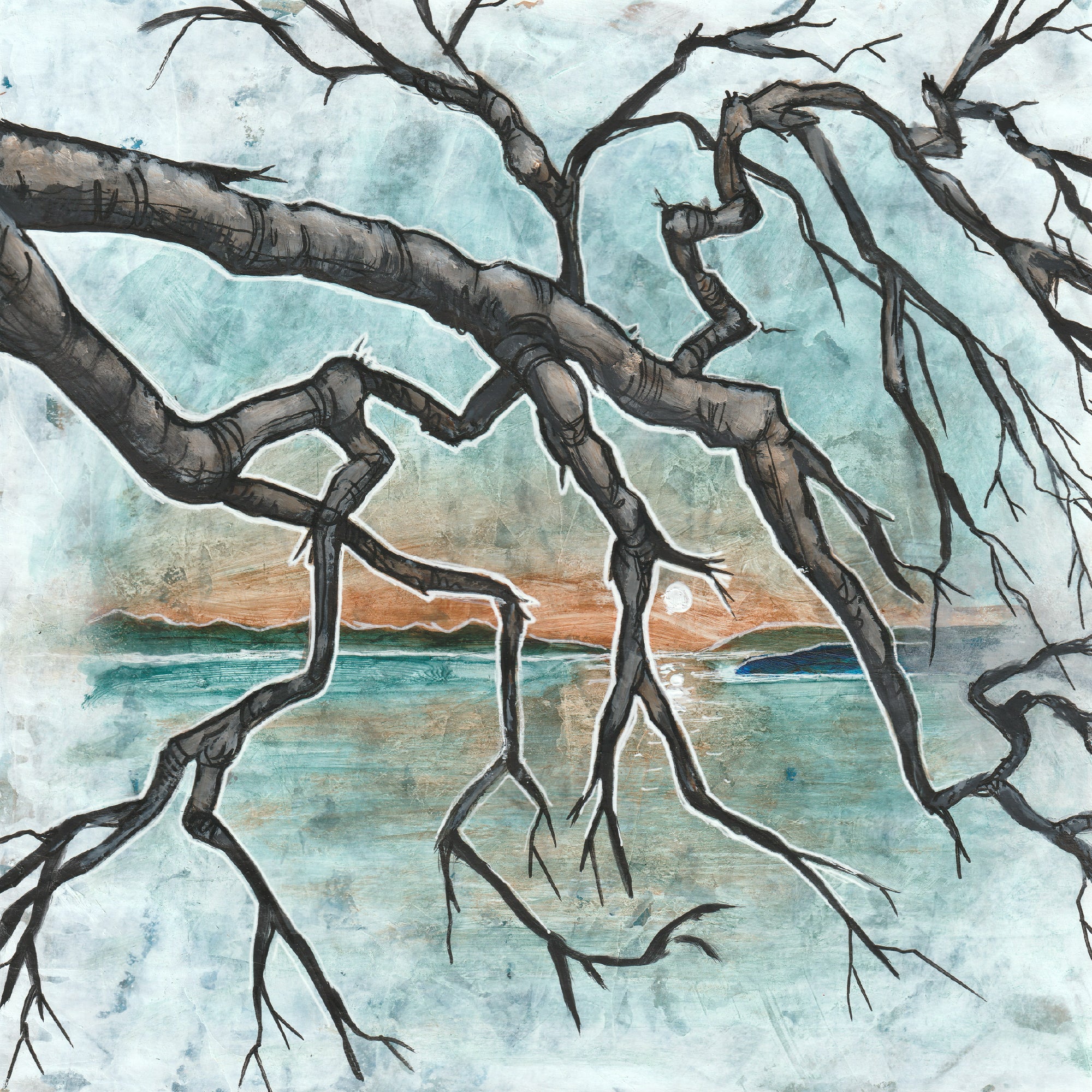 Landscapes: Branches Over the Lake-2