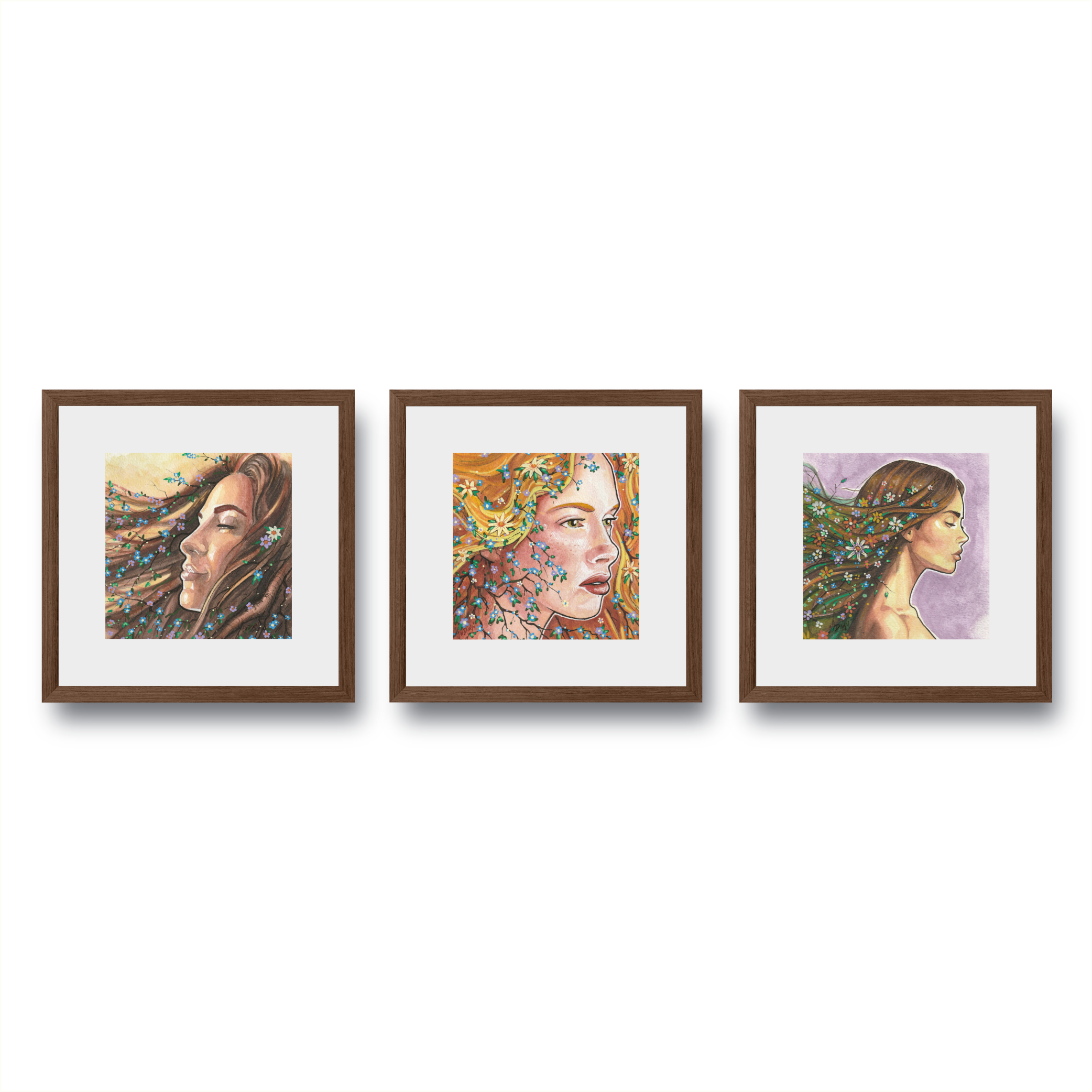The Goddesses of Nature Collection (three print set)