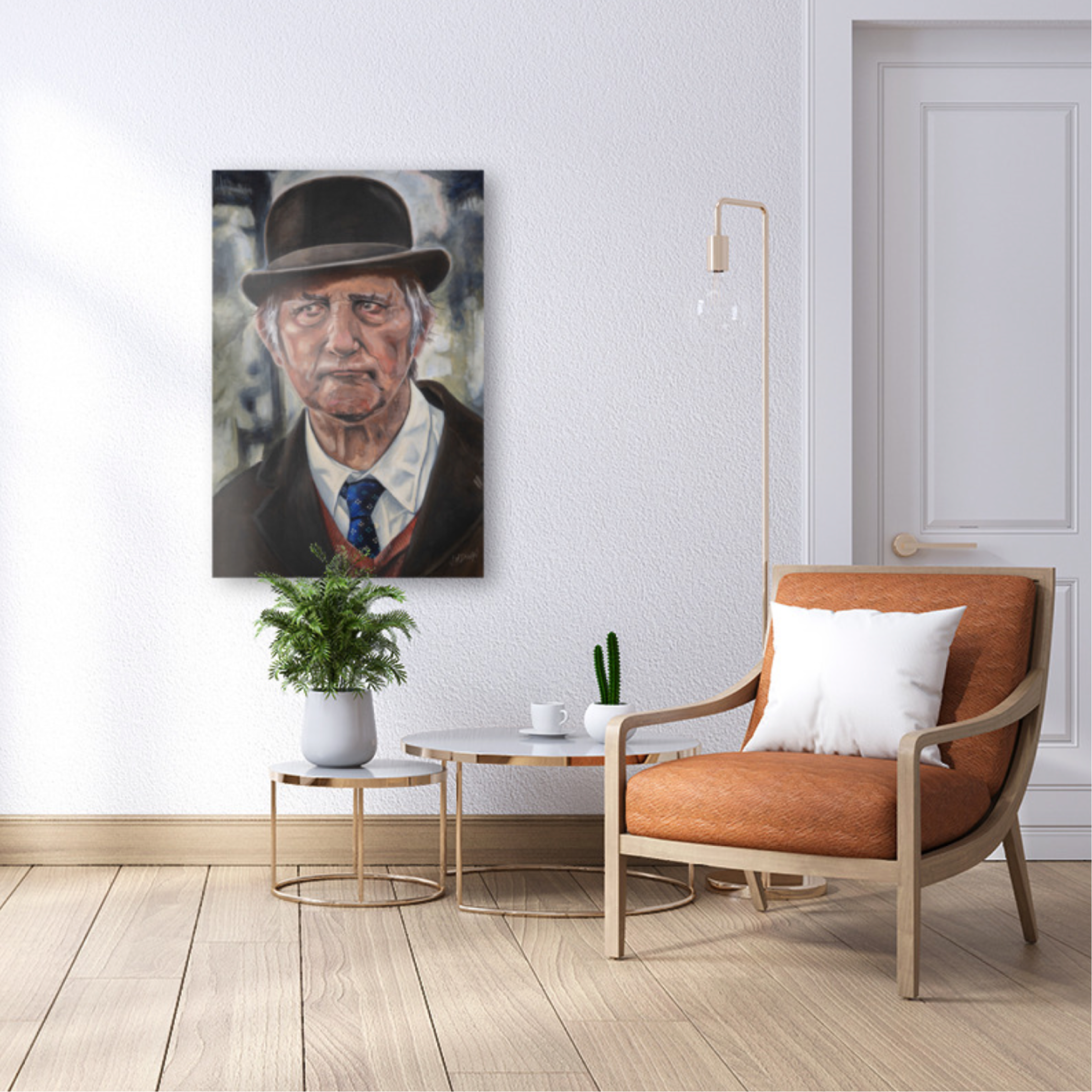 Man In A Bowler Hat (Canvas)-9
