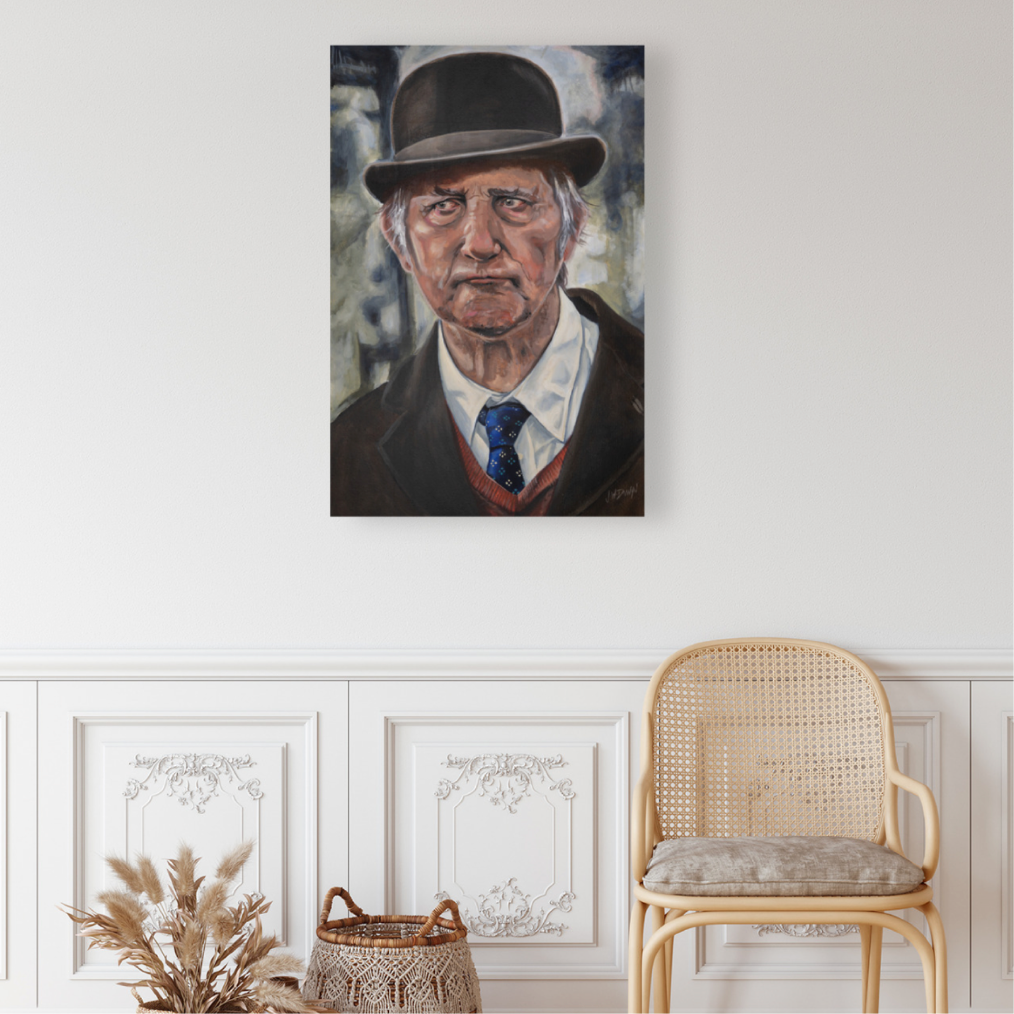 Man In A Bowler Hat (Canvas)-6