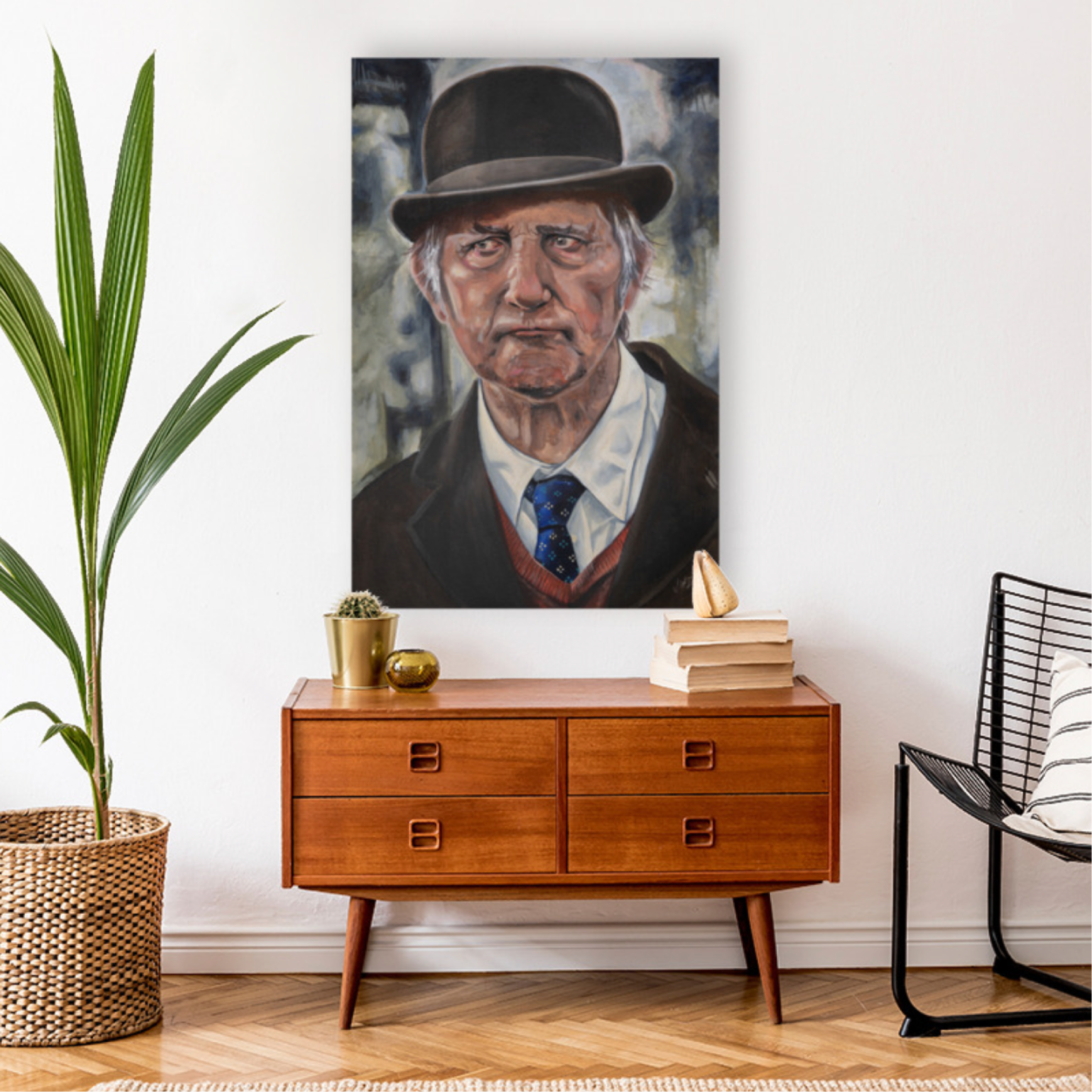 Man In A Bowler Hat (Canvas)-8